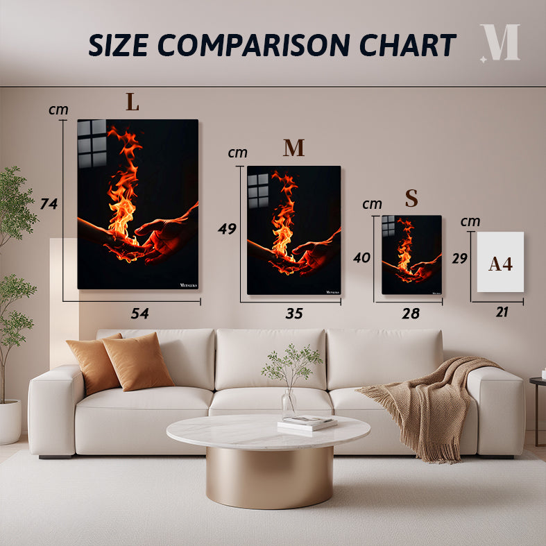 illustration of hot hands burning with fire