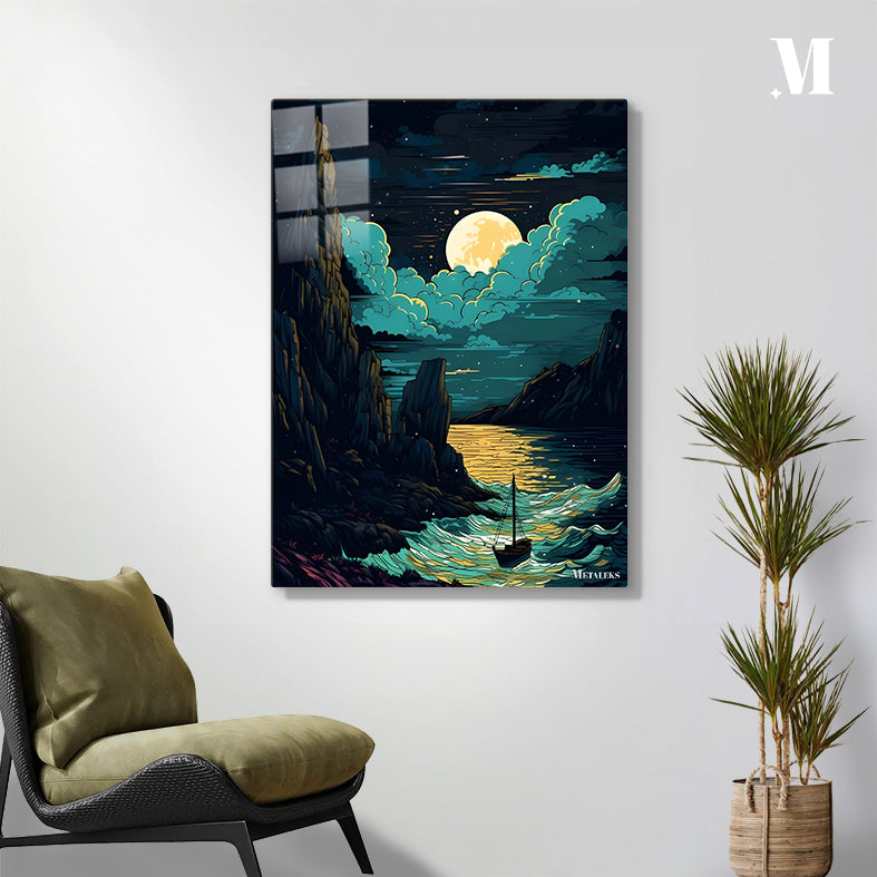lunar landscape painting