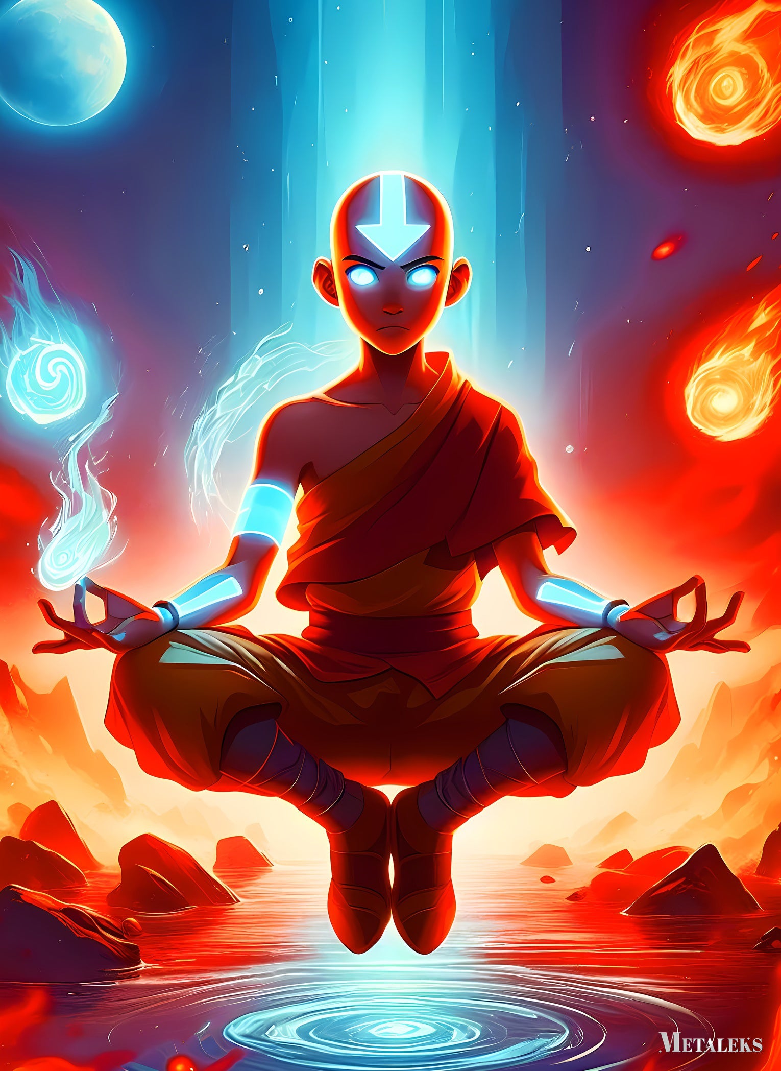 Aang avatar the last airbender ilustration