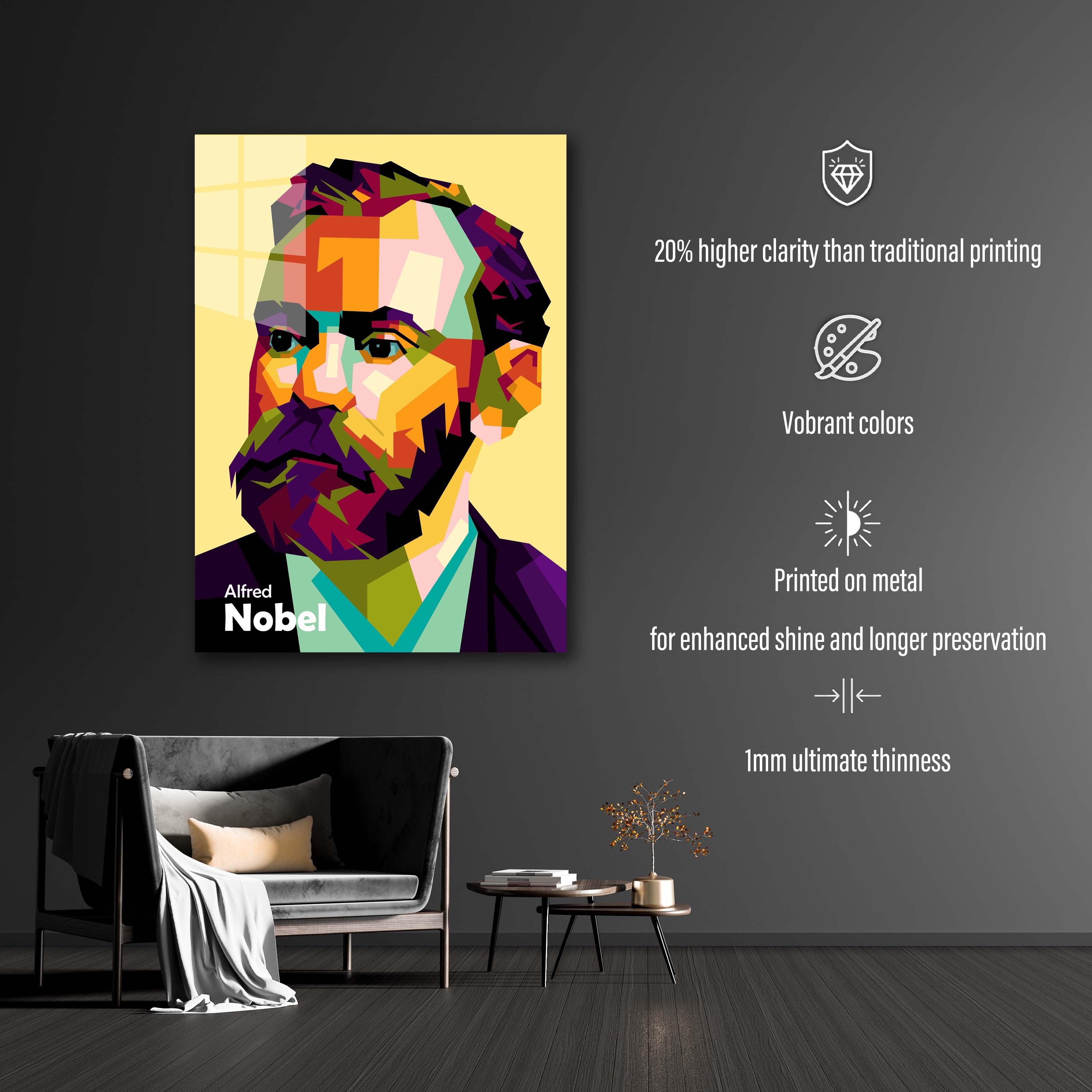 Alfred Nobel in fantastic wpap trending art