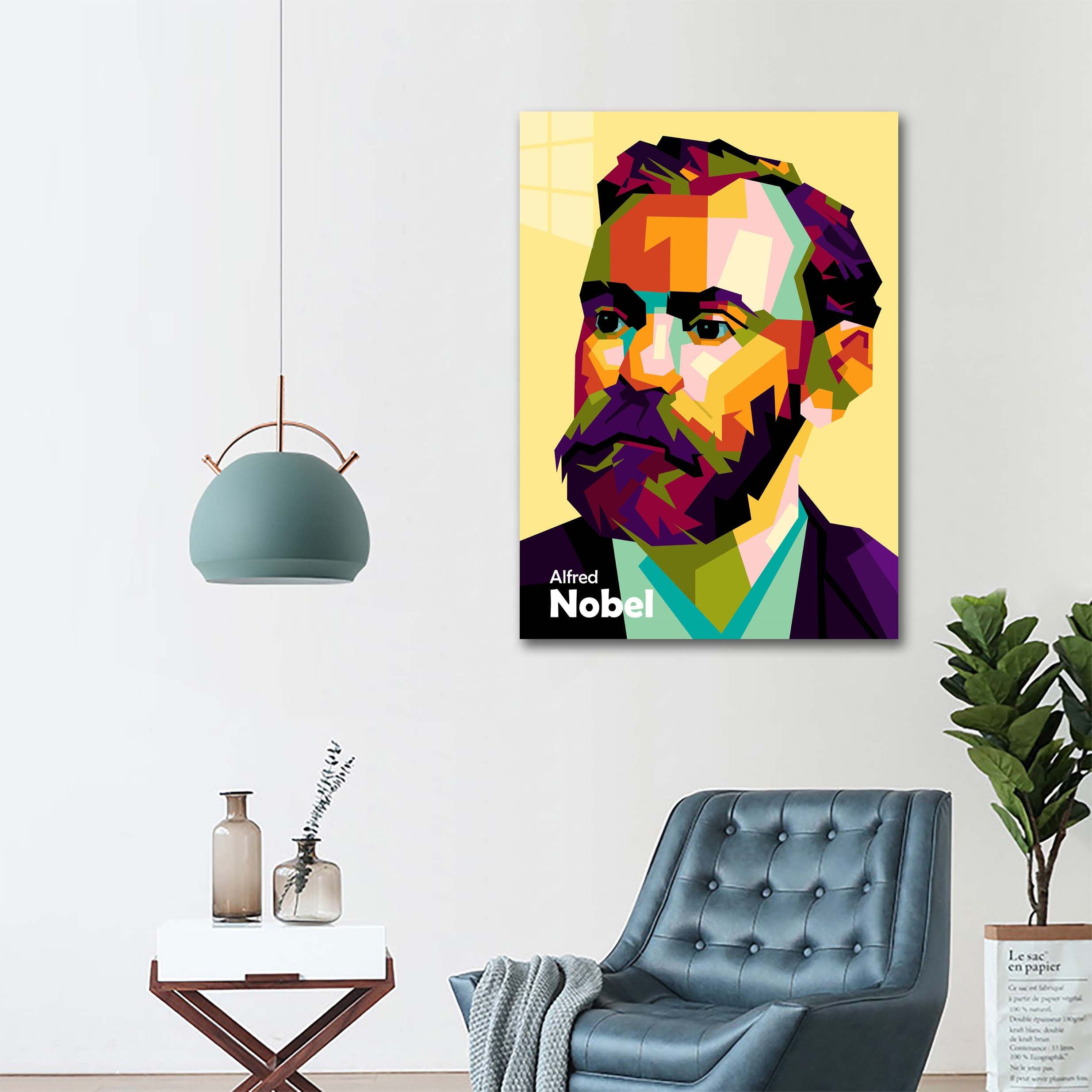 Alfred Nobel in fantastic wpap trending art