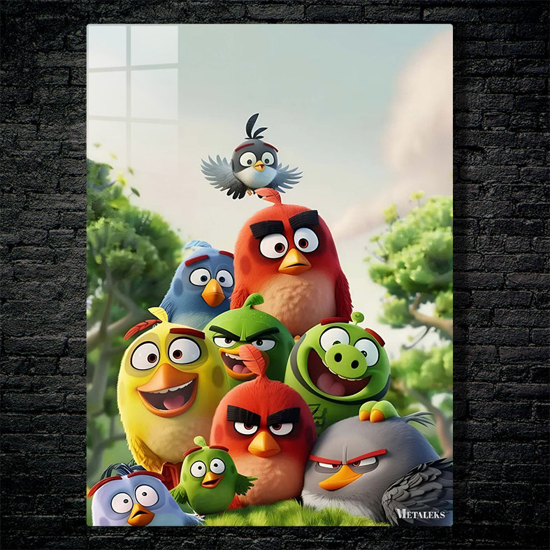 Angry birds wall art