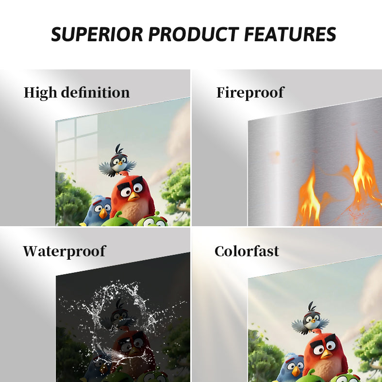 Angry birds wall art