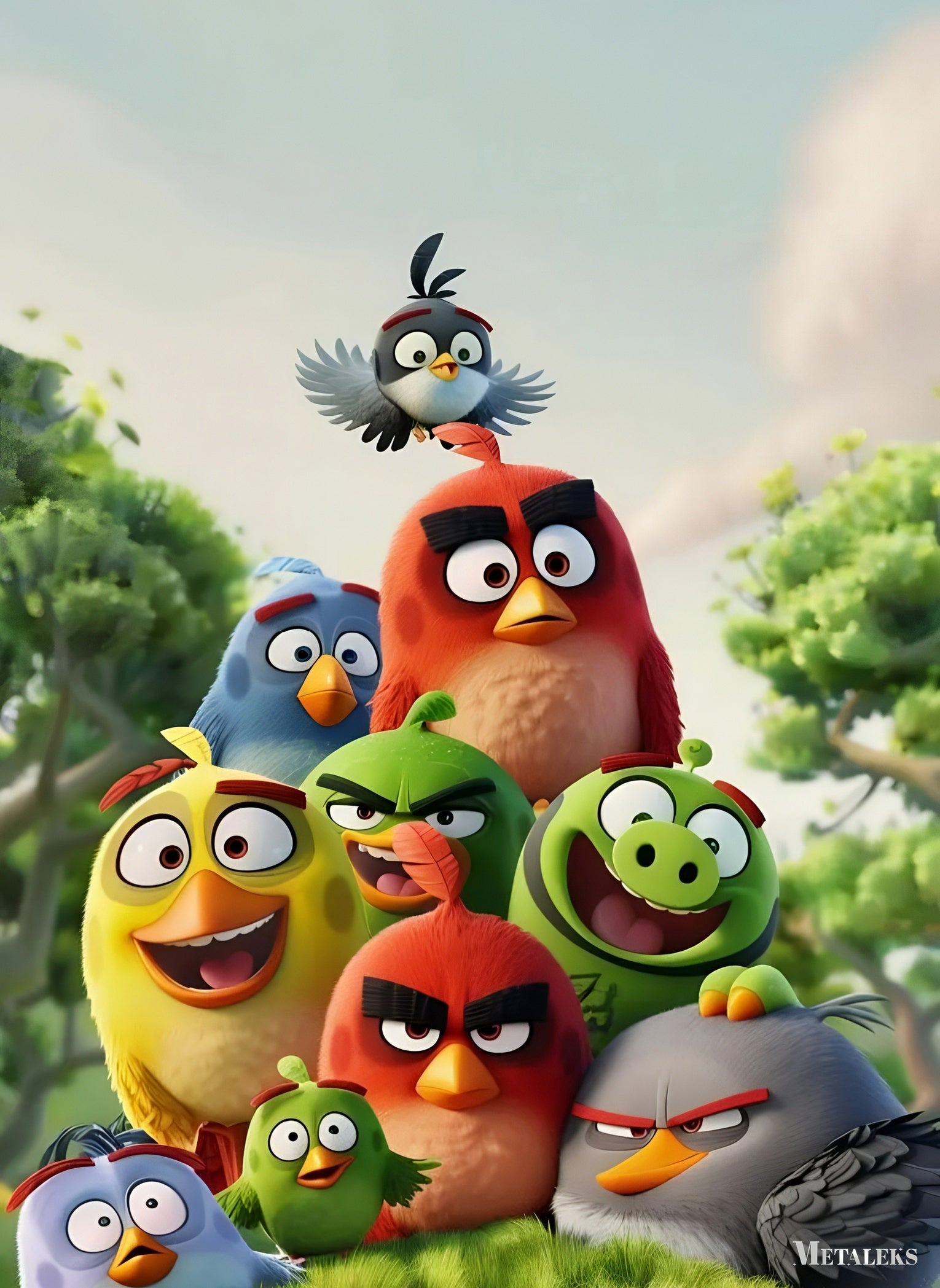 Angry birds wall art