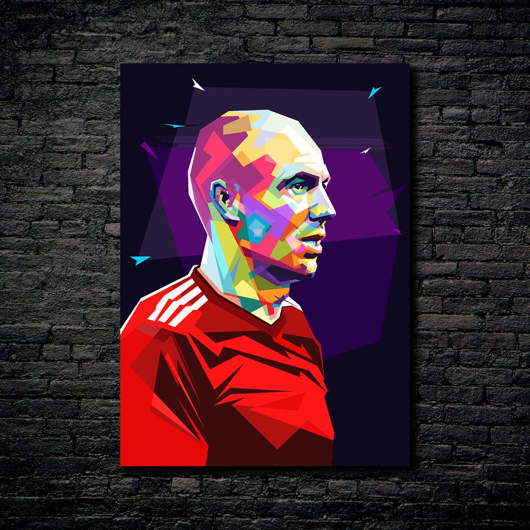 Arjen Robben wpap pop art style