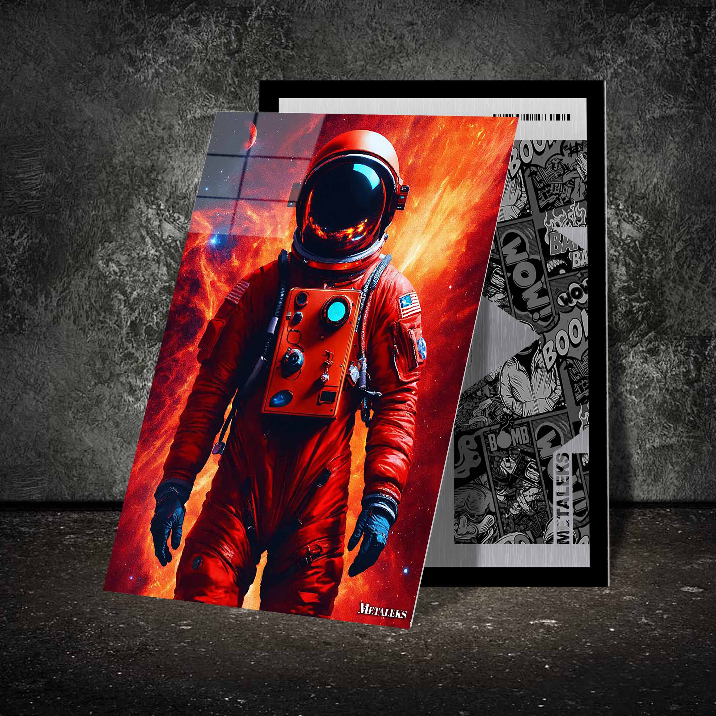 Astronaut Red Wallpaper