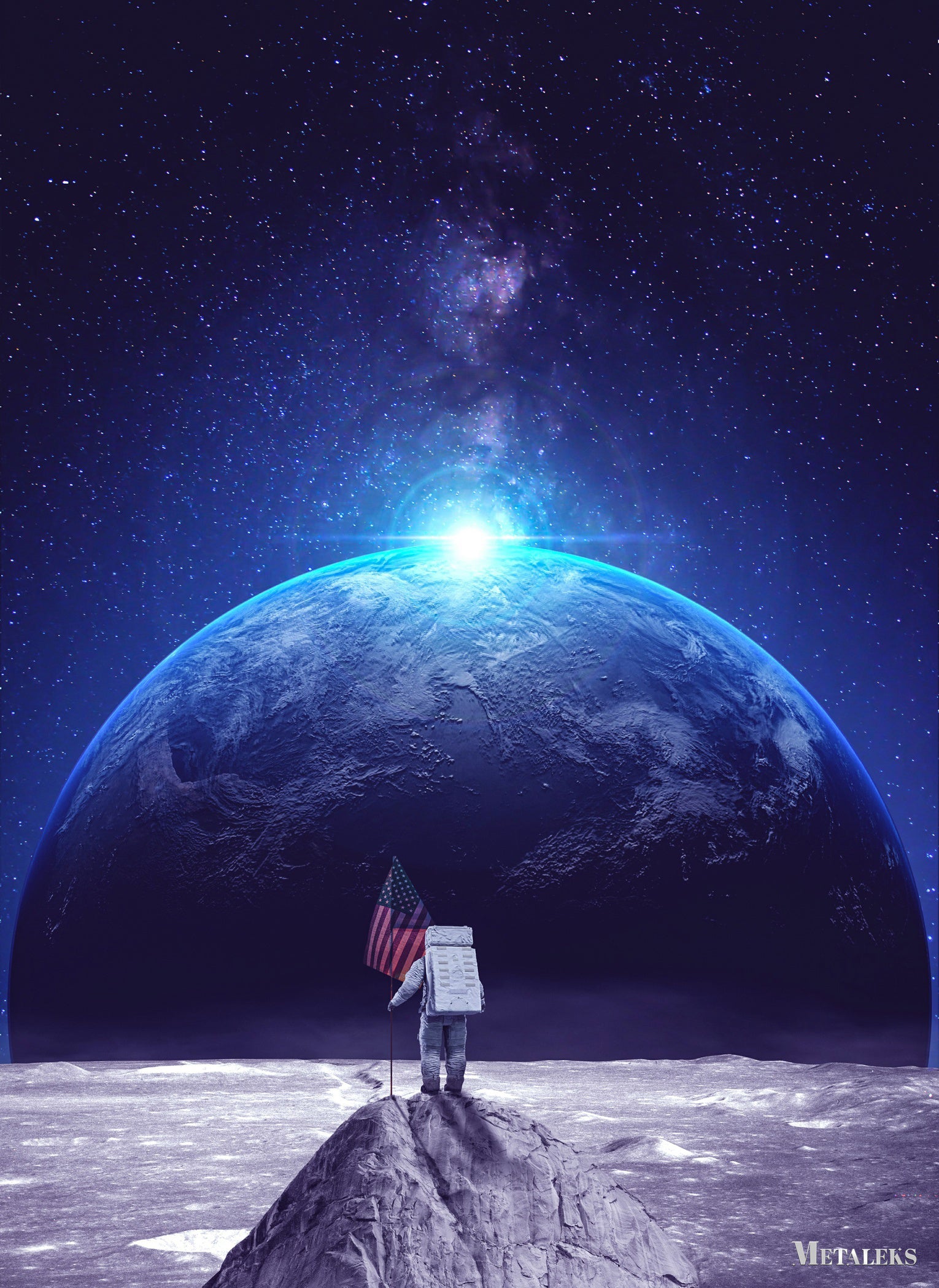 Astronaut Moon Landing  H0801-25