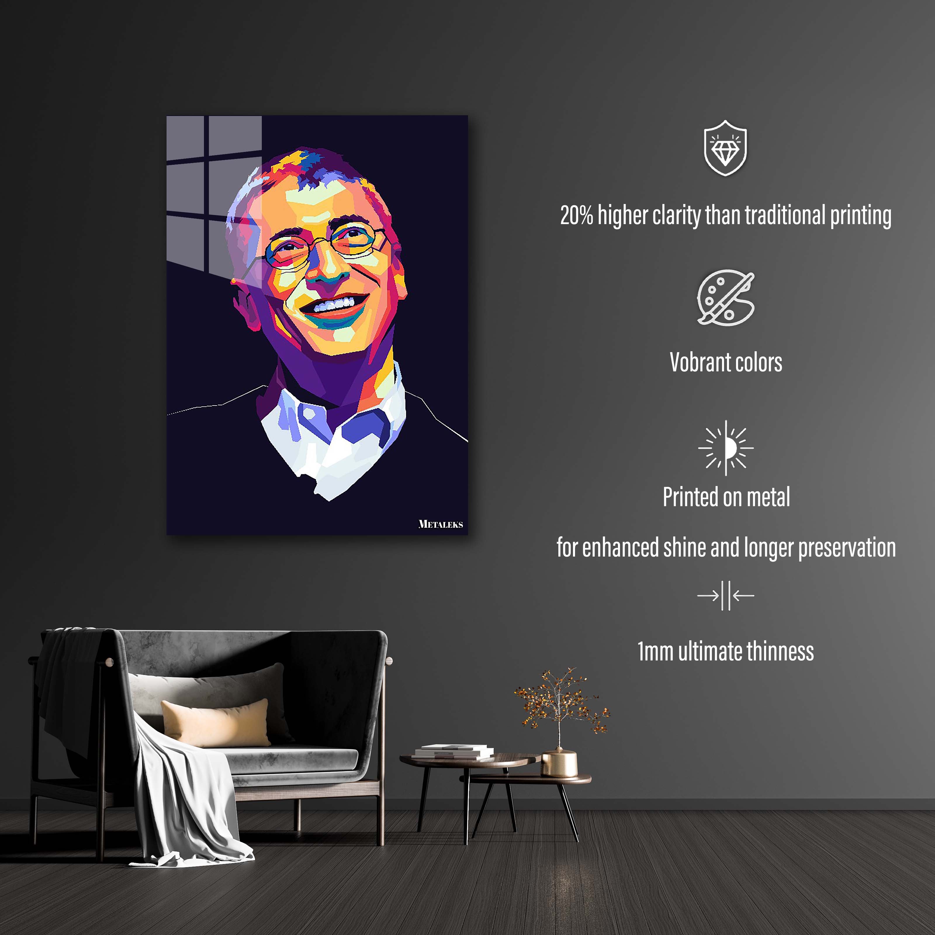 Bill Gates in wpap popart