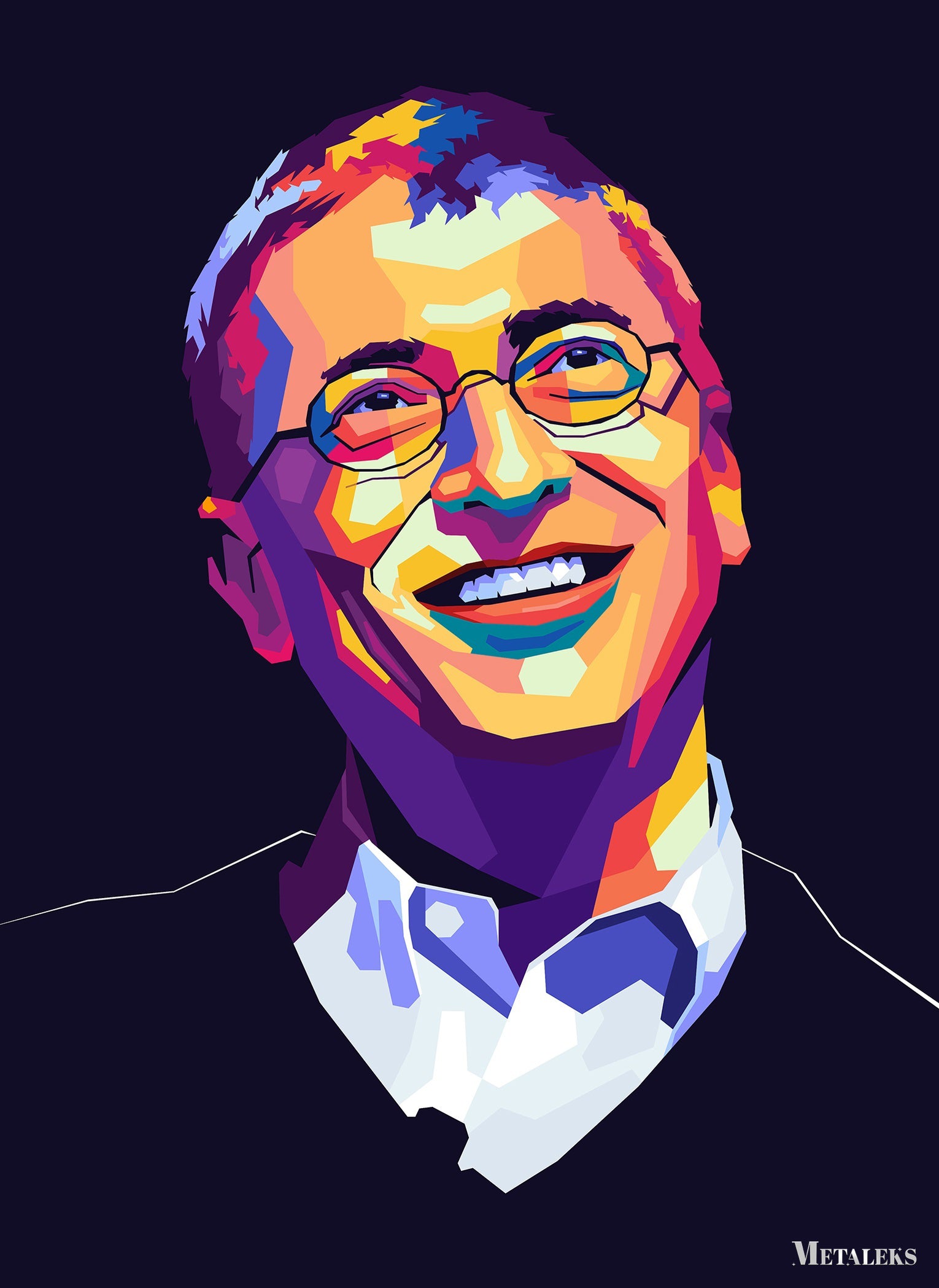 Bill Gates in wpap popart