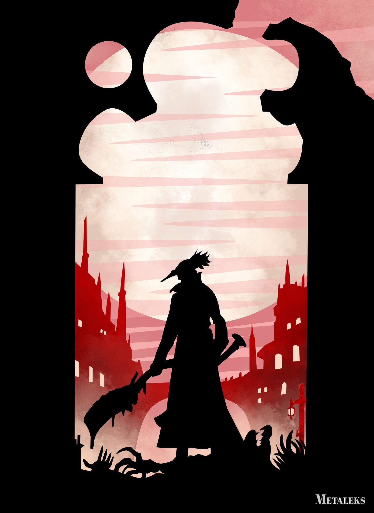 Bloodborne Silhouette art