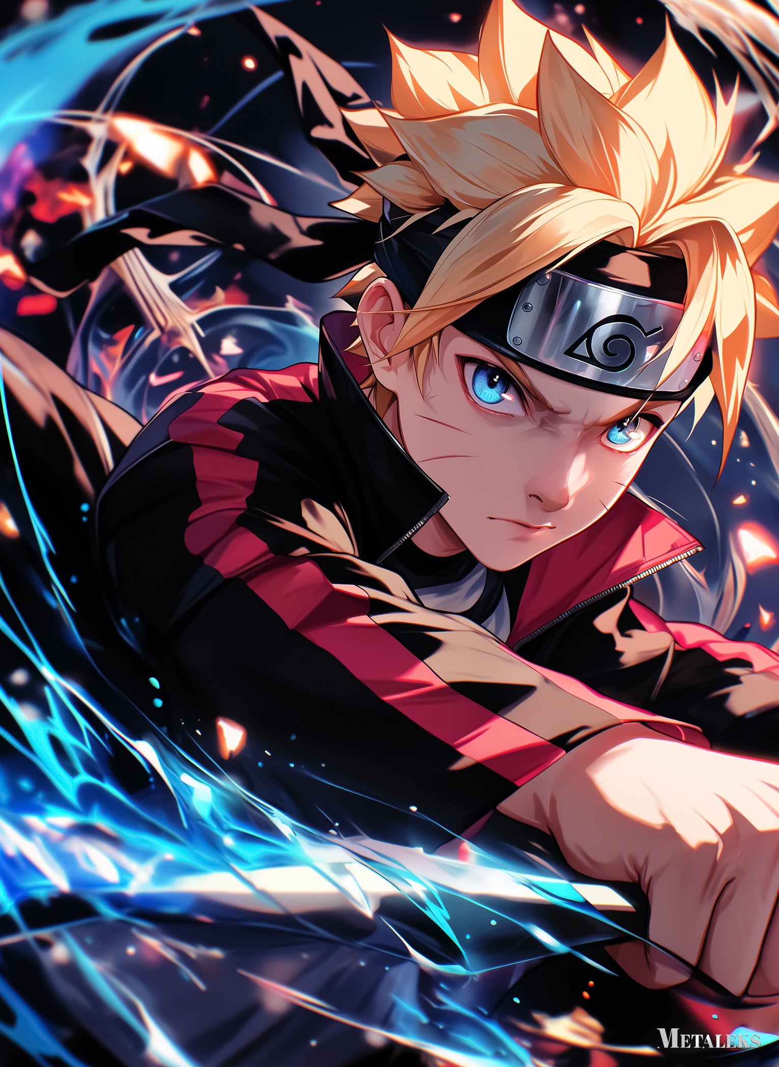 Boruto attacks with kunai  Anime Naruto