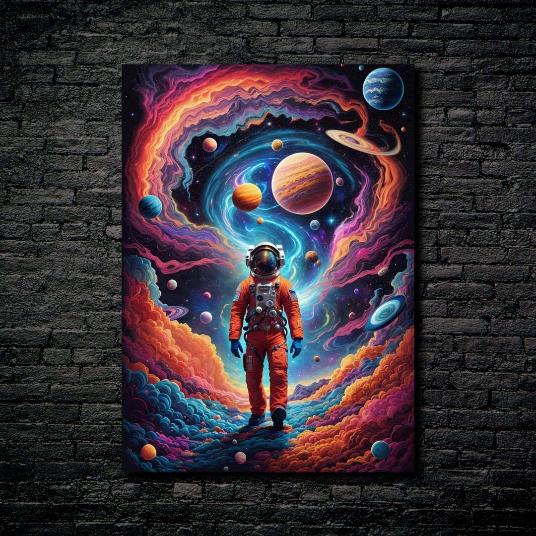 Colorful astronaut Space