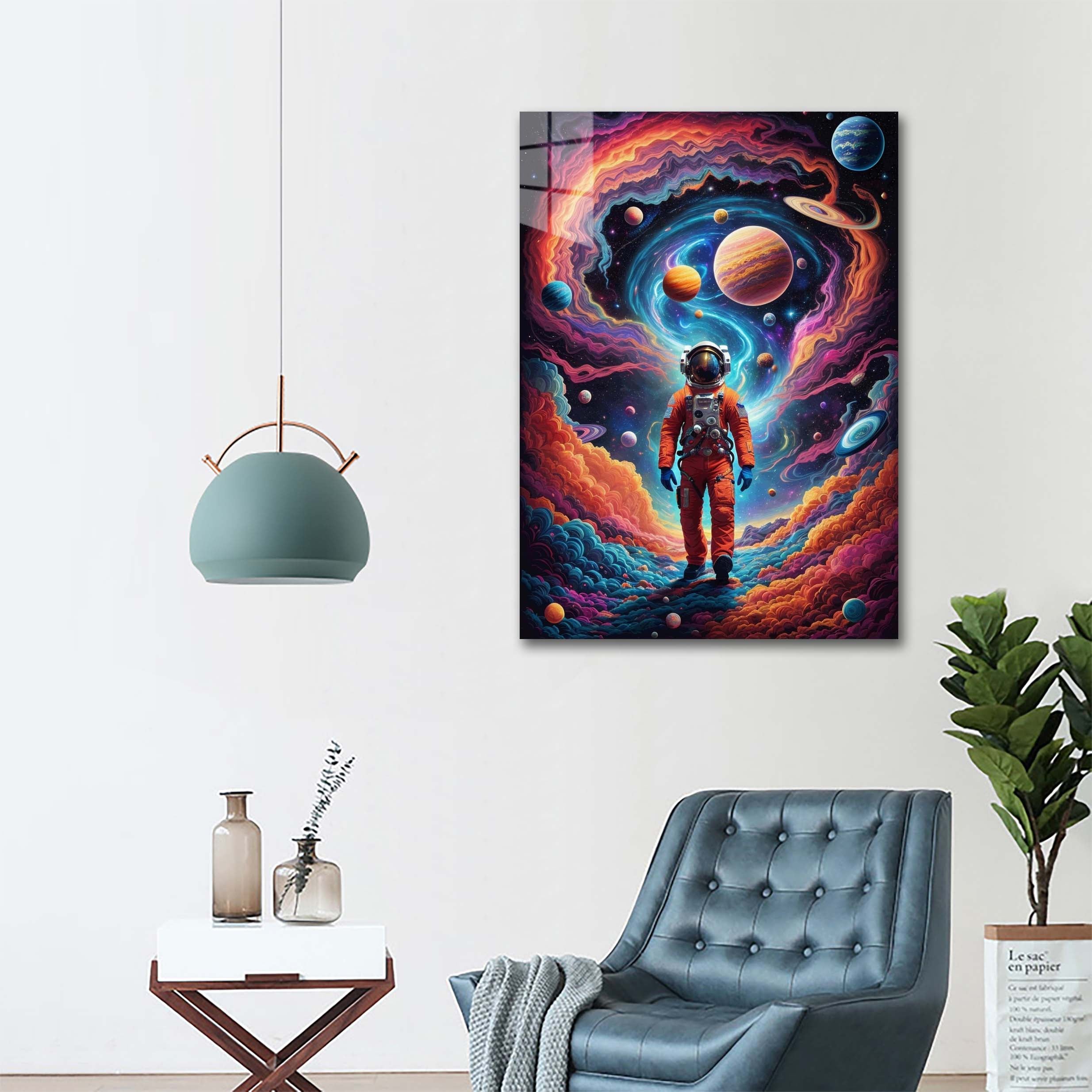 Colorful astronaut Space