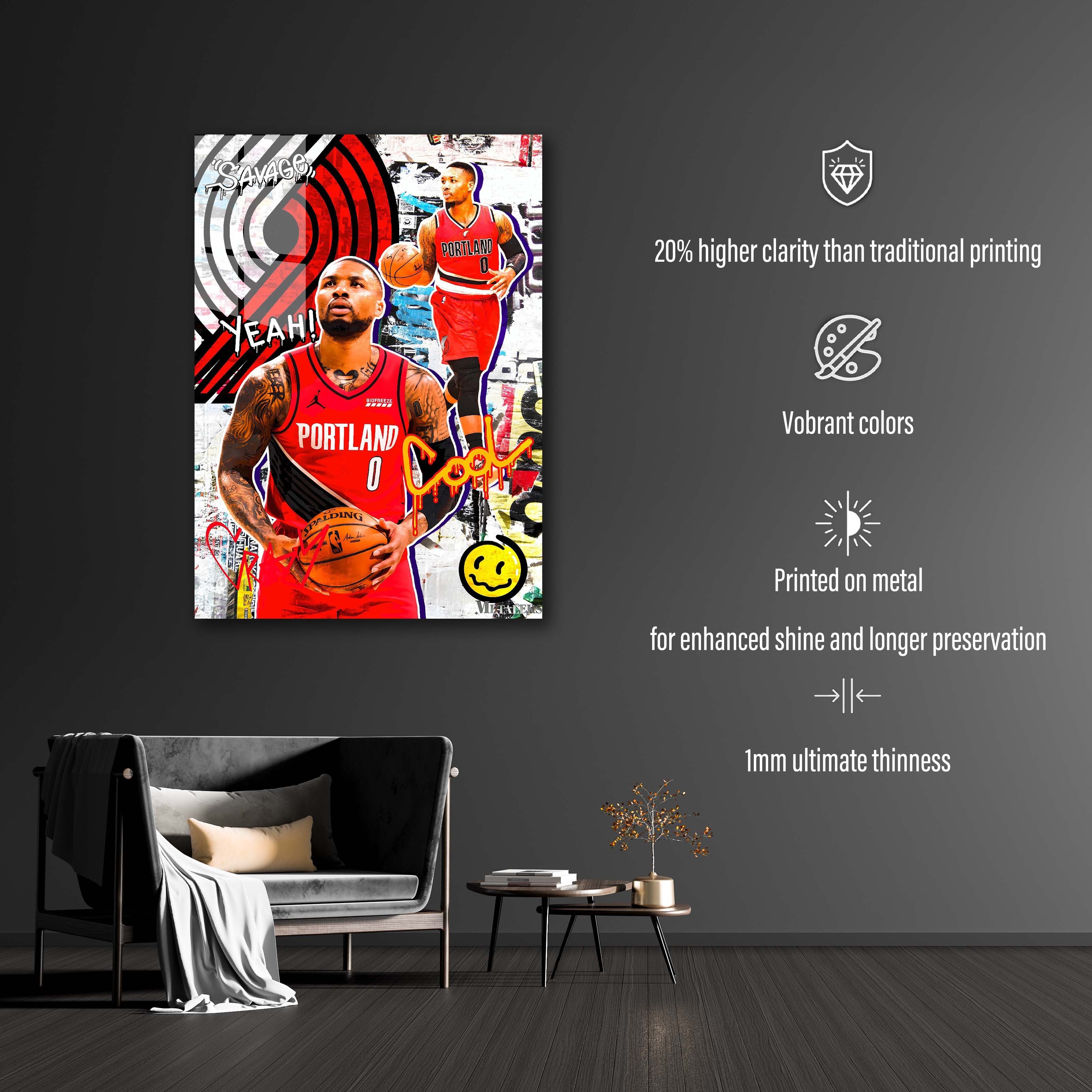 Damian Lillard Portland Trail Blazers , Grapffiti