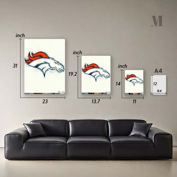 Denver Broncos Watercolor