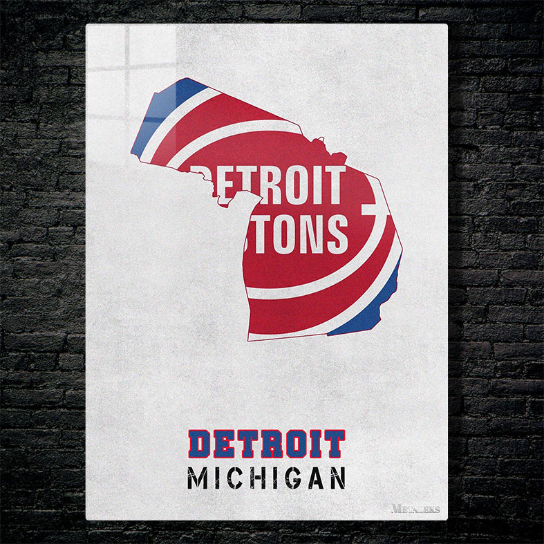 Detroit Pistons Detroit Michigan State Map