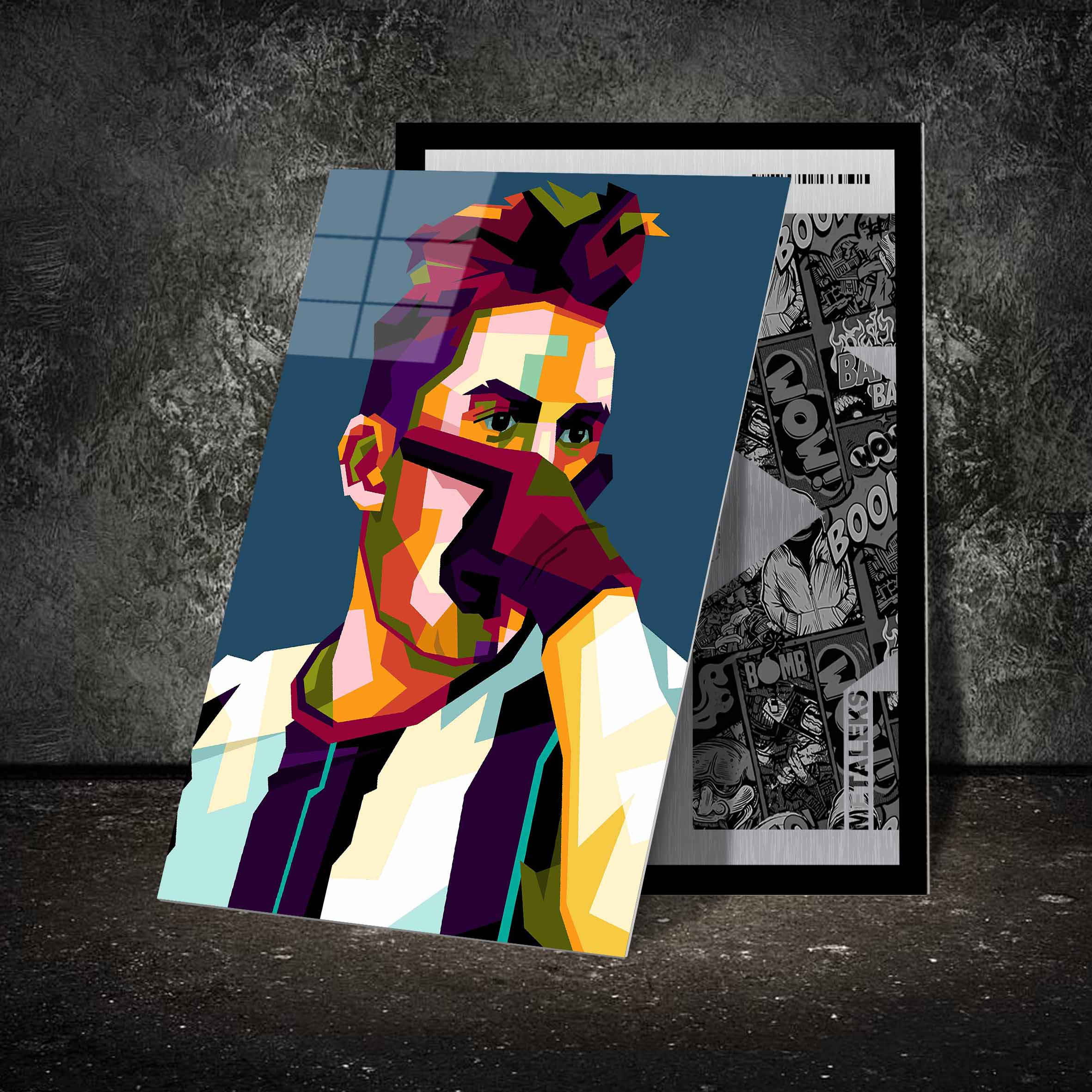 Dybala mask on trending art in wpap pop art