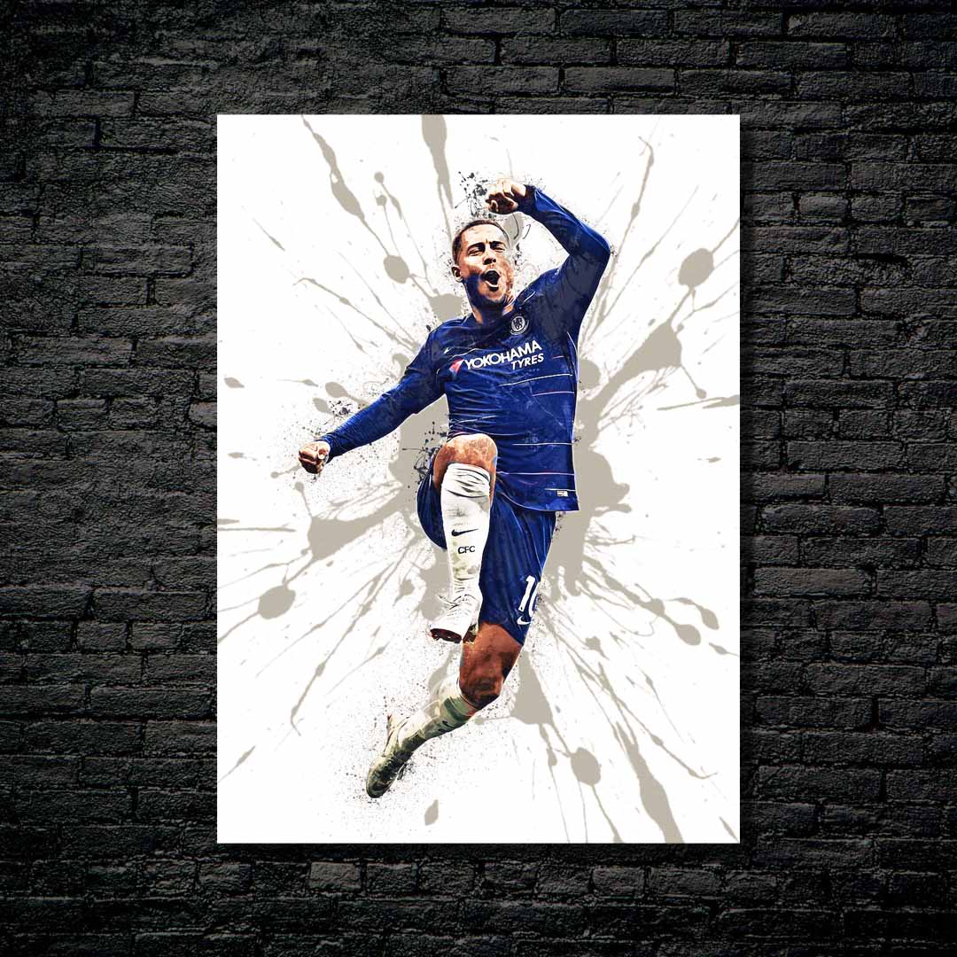 Eden Hazard Chelsea watercolor