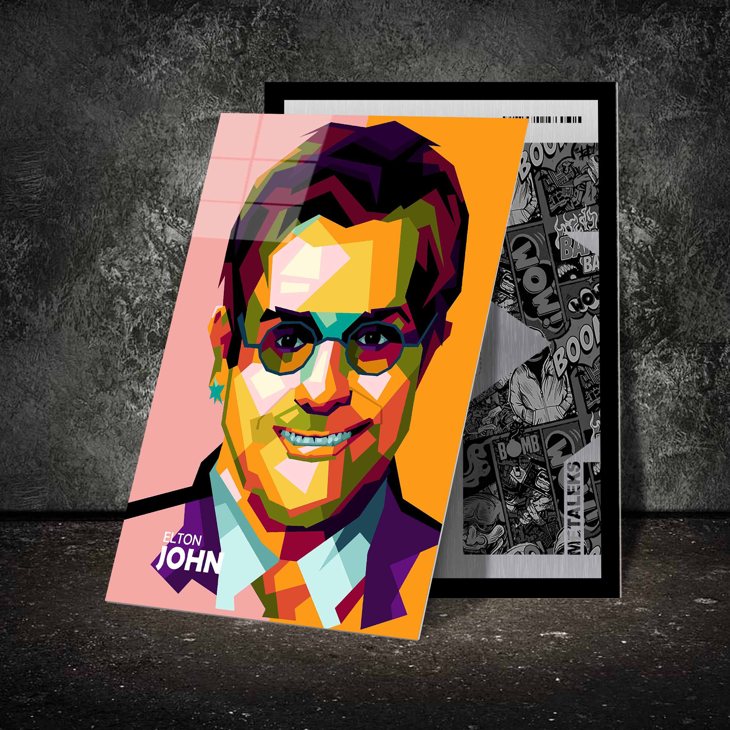 Elton John in fantastic pop art