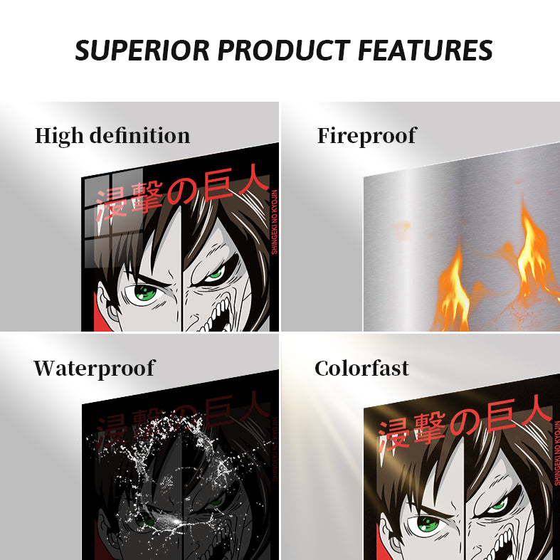 Eren Yeager Attack on Titan Poster - Epic Anime Wall Art Print  H0801-25