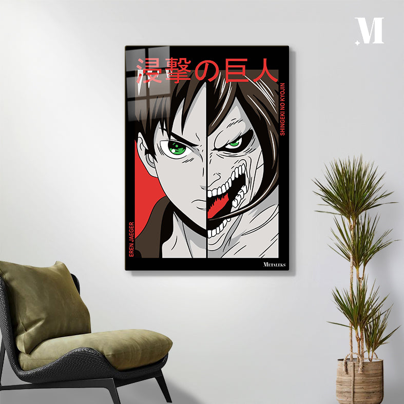 Eren Yeager Attack on Titan Poster - Epic Anime Wall Art Print  H0801-25