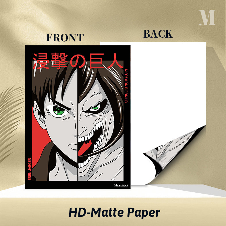 Eren Yeager Attack on Titan Poster - Epic Anime Wall Art Print  H0801-25
