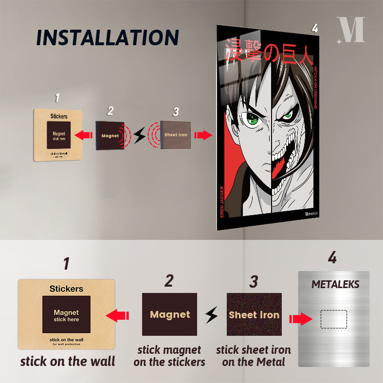 Eren Yeager Attack on Titan Poster - Epic Anime Wall Art Print  H0801-25