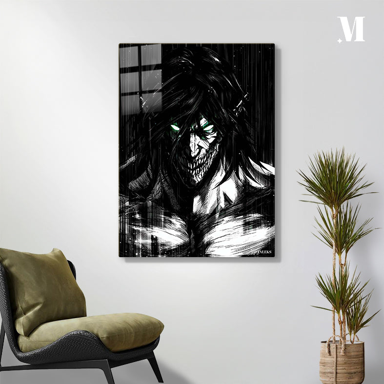 Eren Yeager Black and White