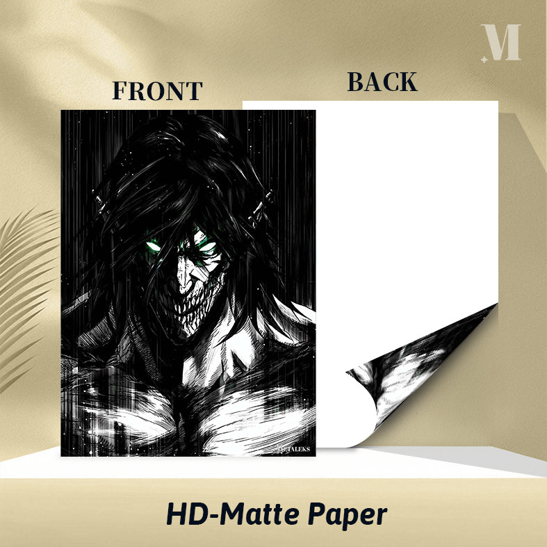 Eren Yeager Black and White