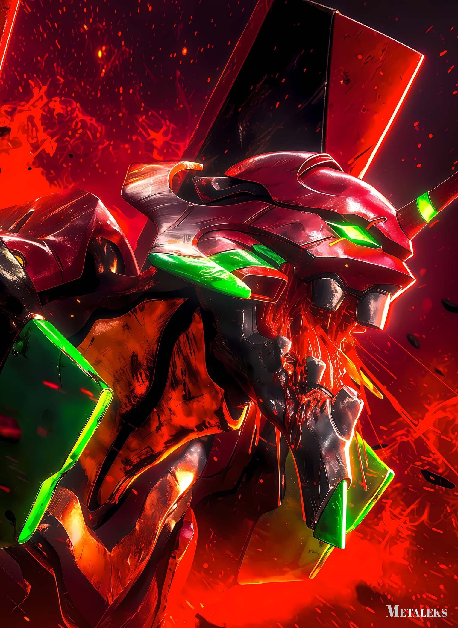 Eva 02 close-up - Evangelion