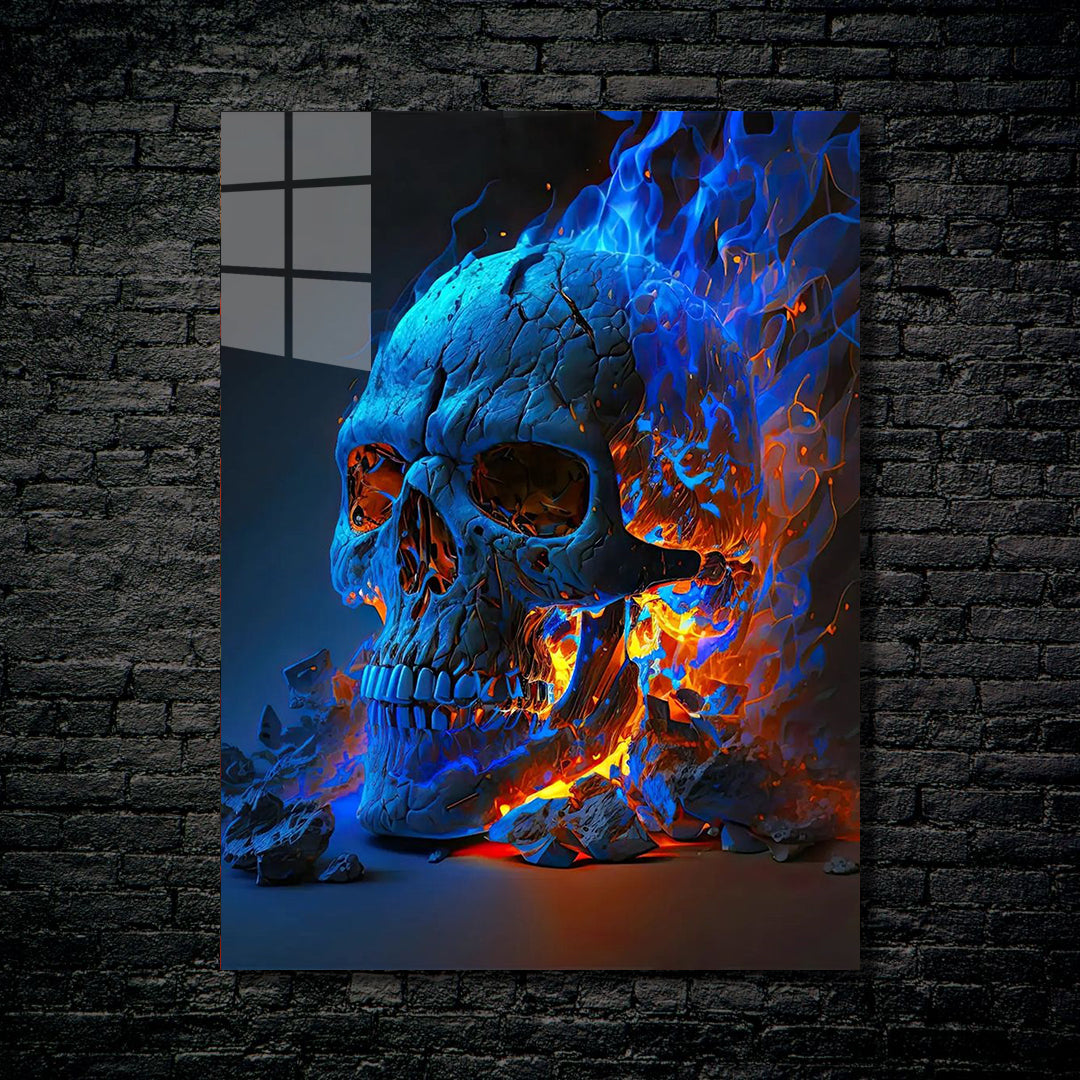 Flame skull