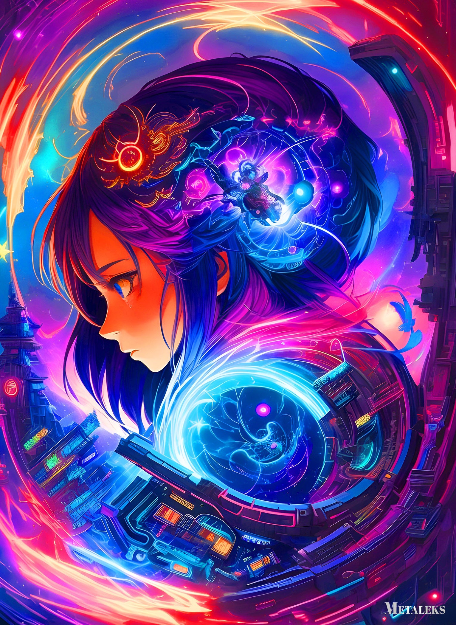 Ghost In The Shell Neon Art 3
