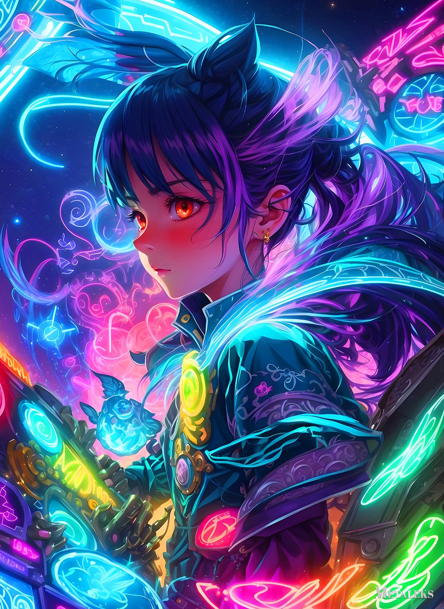 Ghost in the Shell Neon Art 5