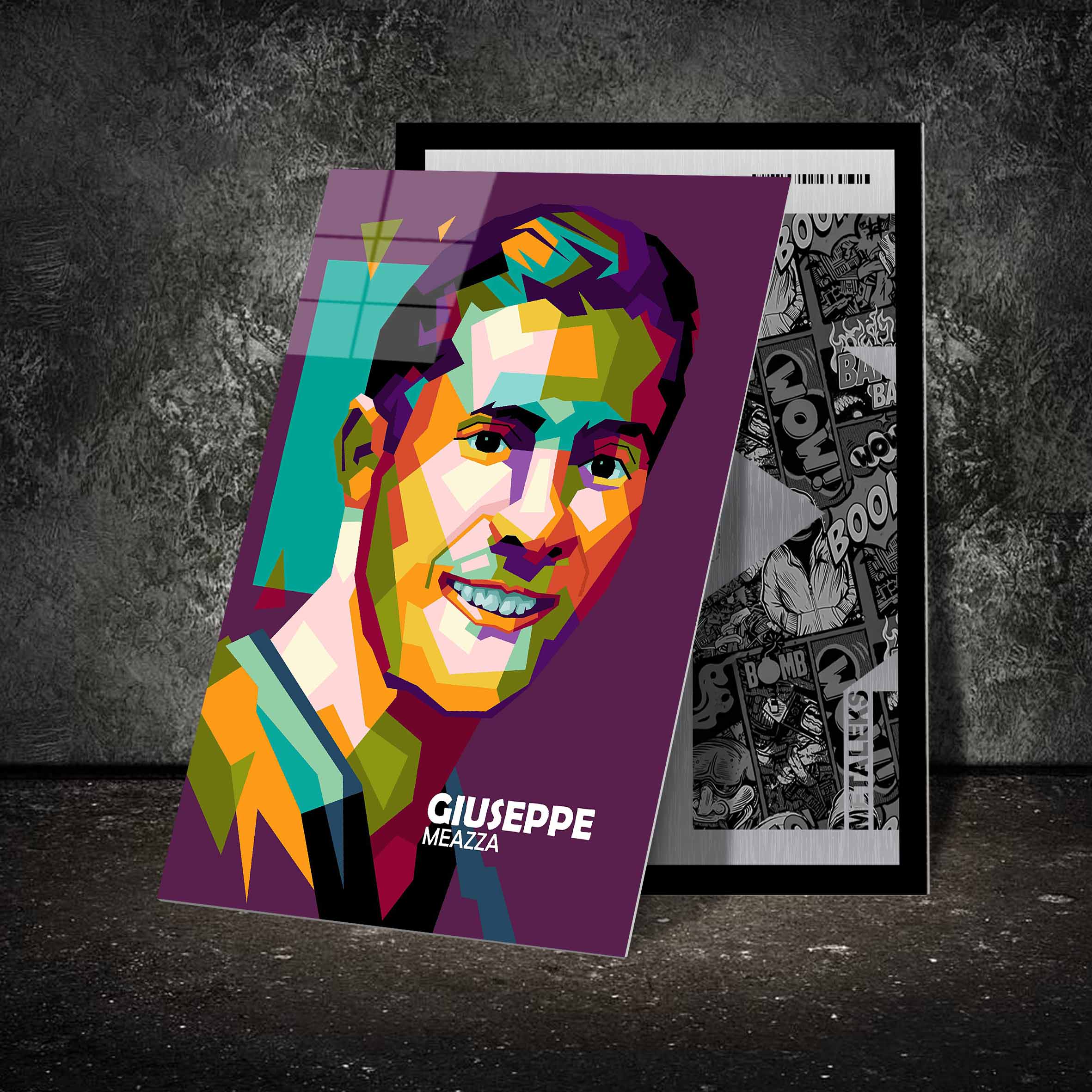 Giuseppe Meazza trending football in wpap art