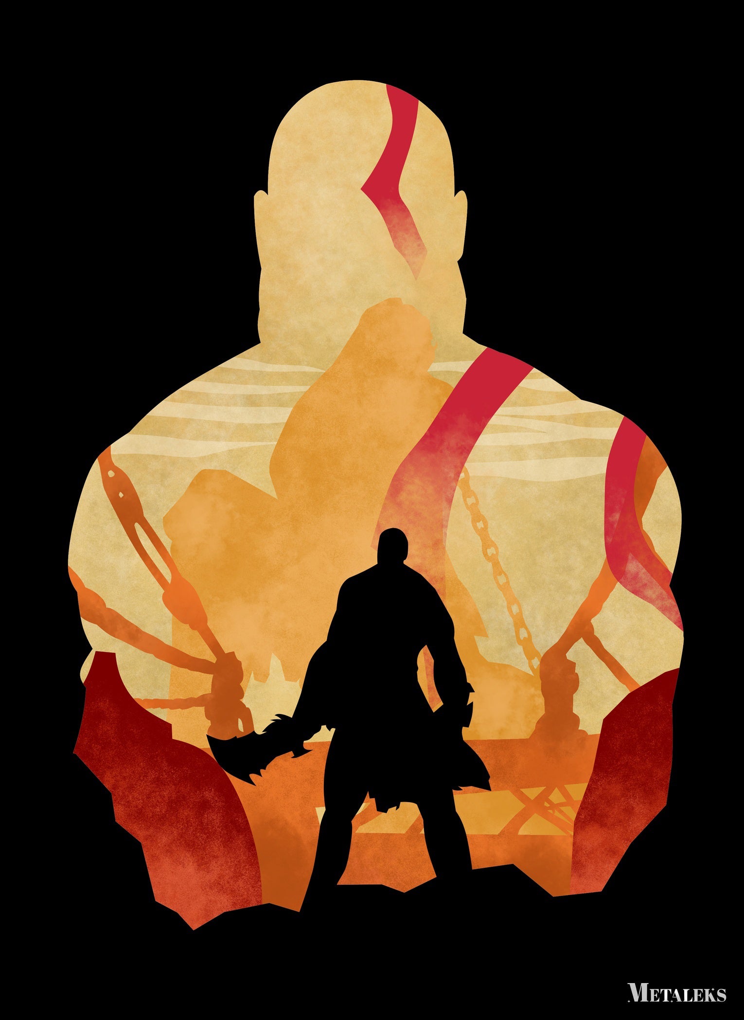 God of War Silhouette art