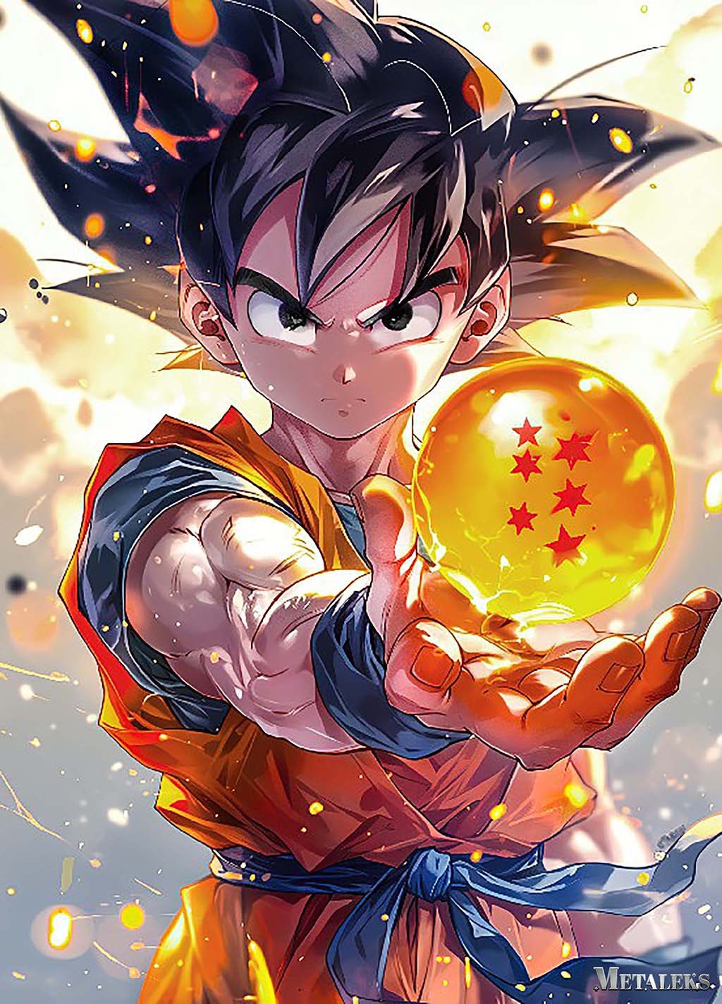 Goku with the dragon ball