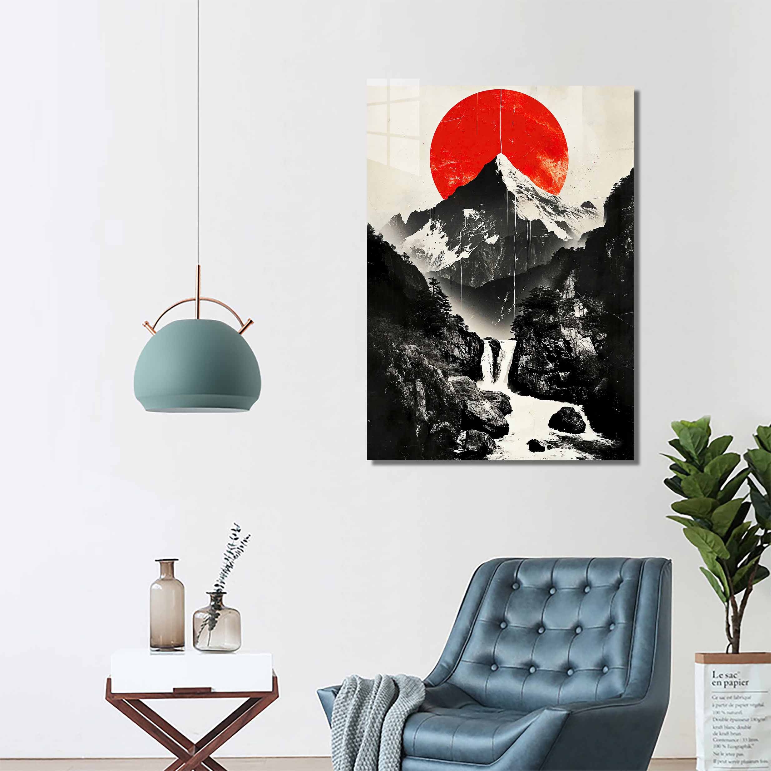 Gray Mountain in Red Moon