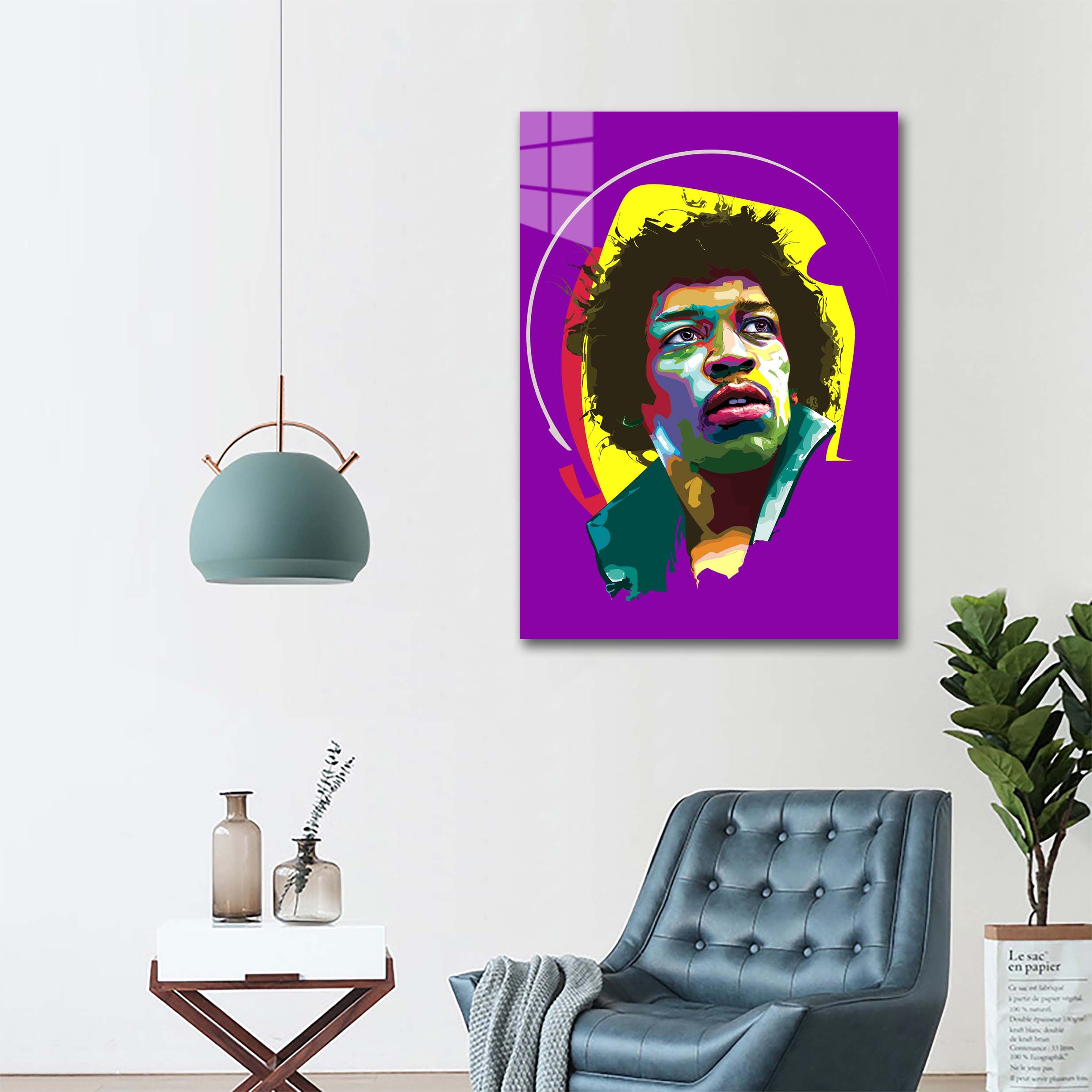 Jimi Hendrix Blues Man Pop Art