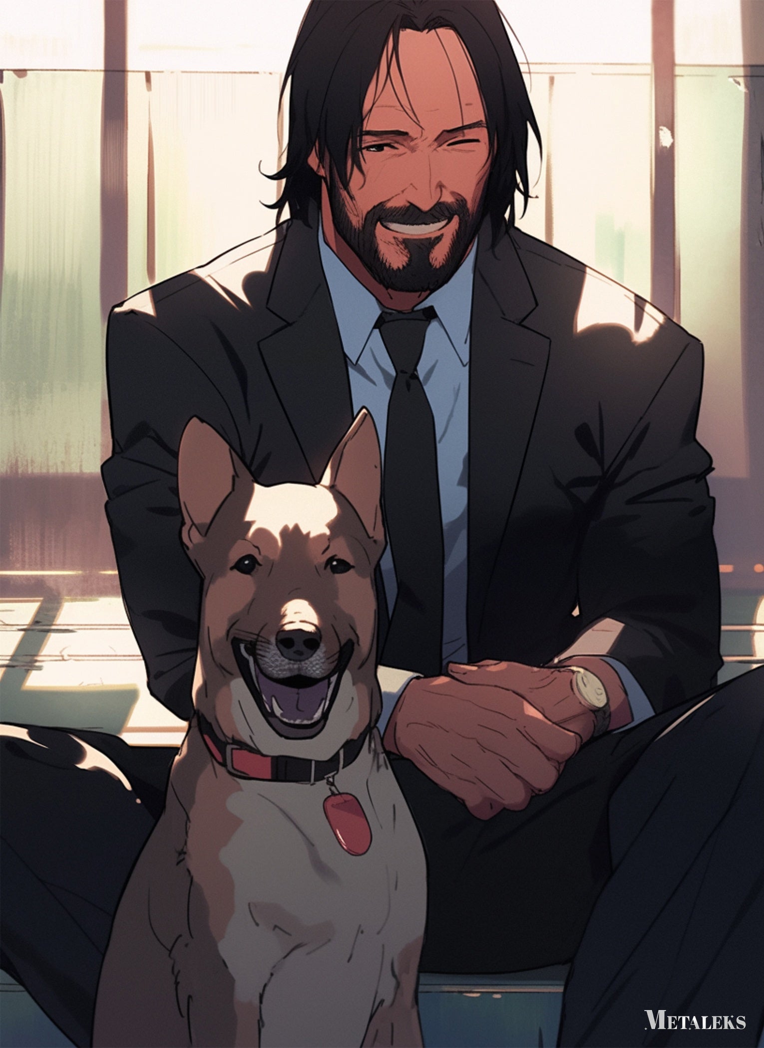 John Wick and dog (2)