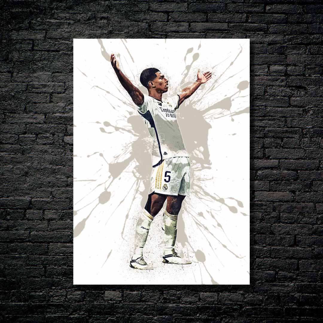 Jude Bellingham Real Madrid White poster