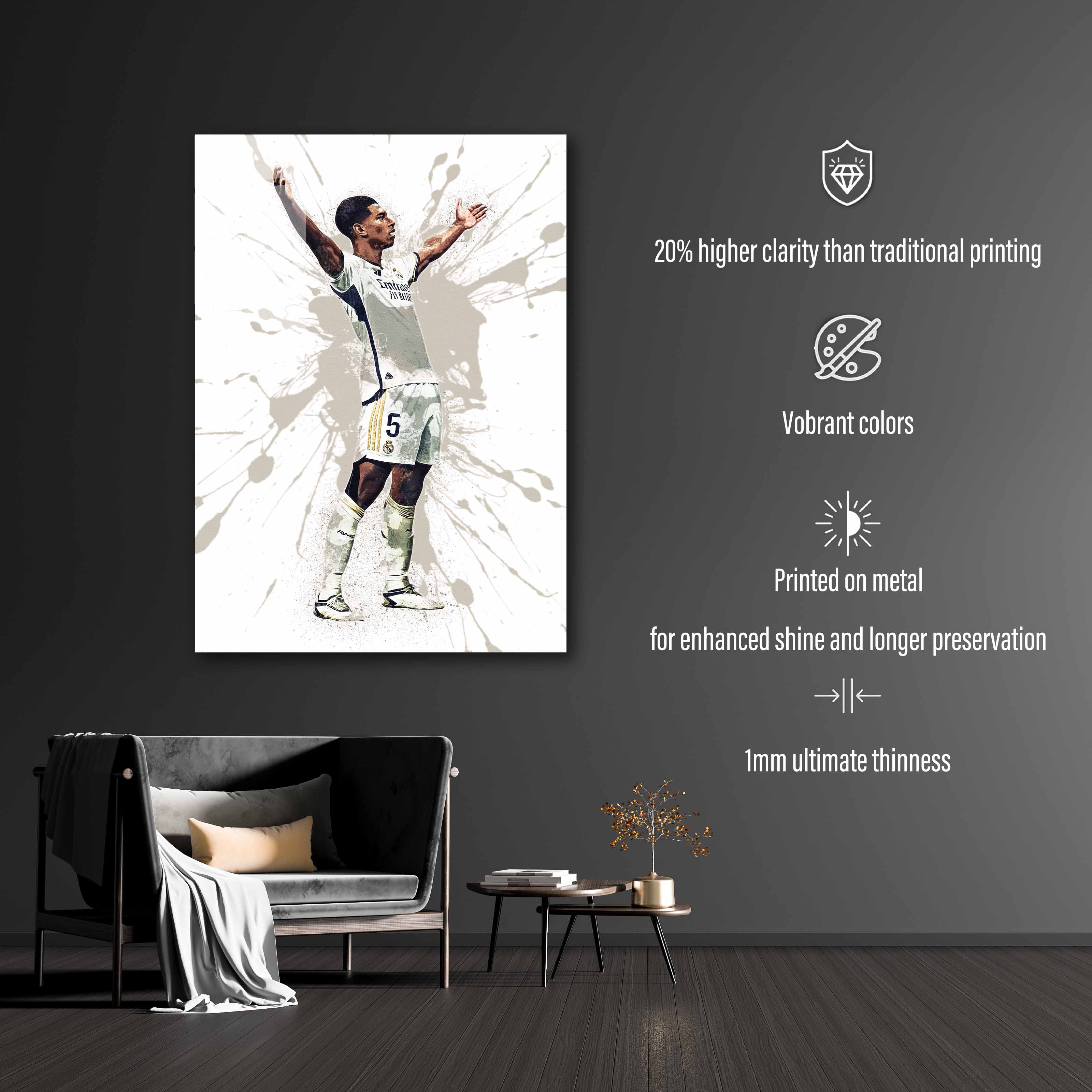 Jude Bellingham Real Madrid White poster