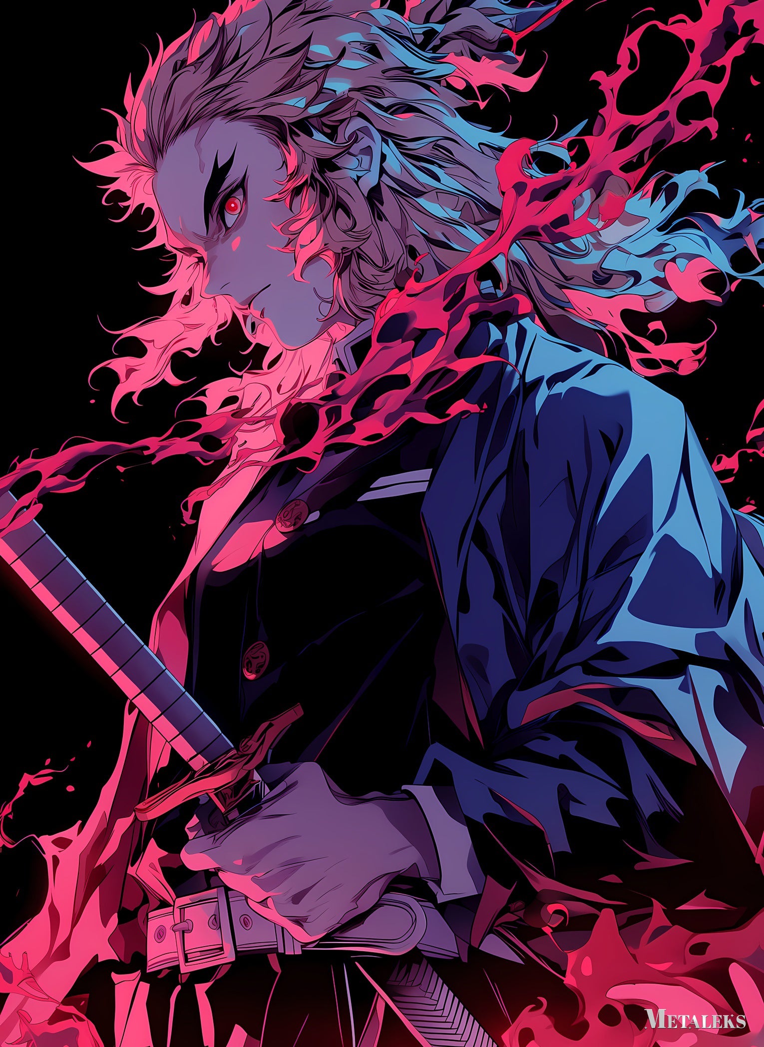 Kyojuro Rengoku Neon   Demon Slayer
