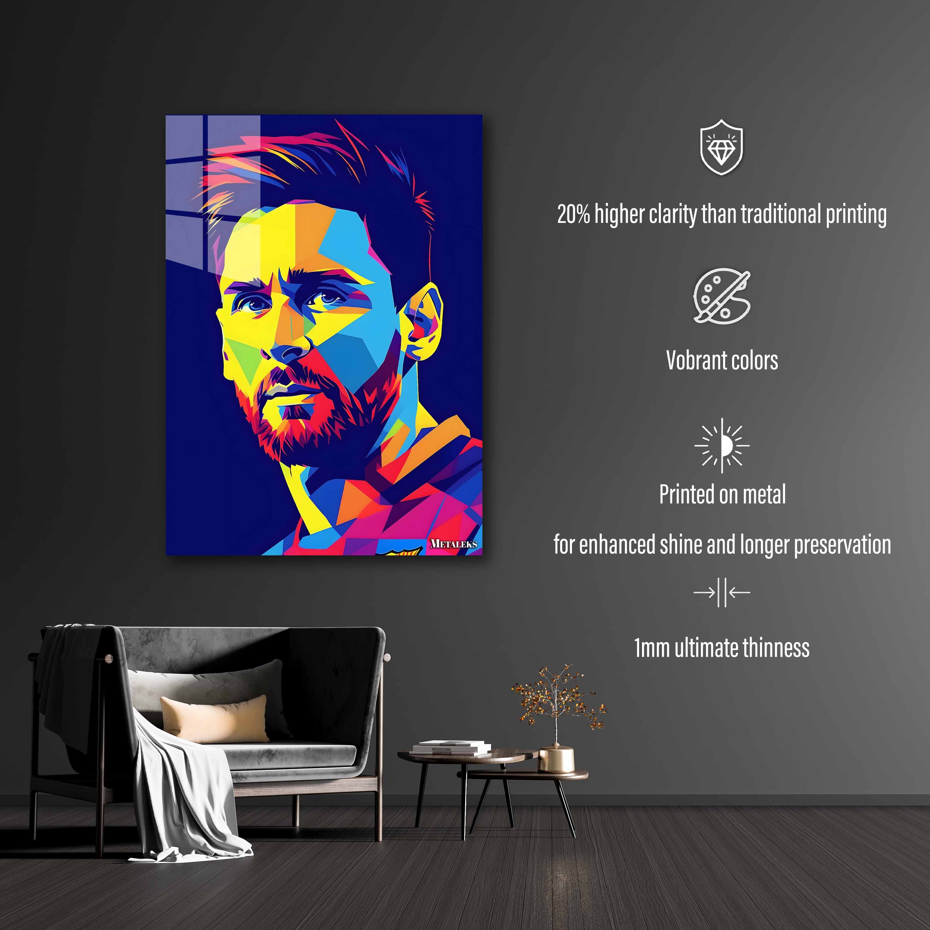 L Messi Pop Art-designed by @Owl design