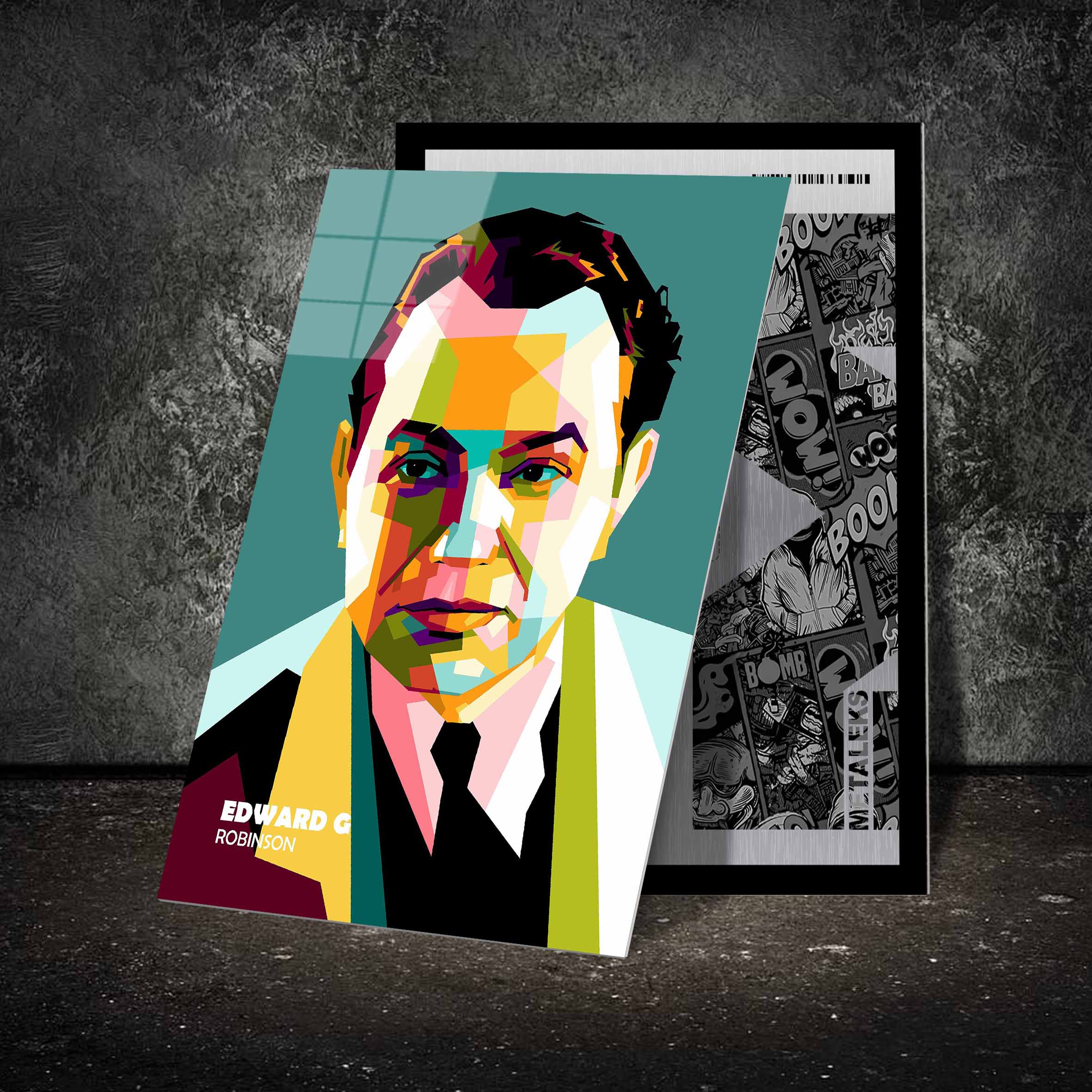 Legend actor movies Edwar G Robinson in wpap illustration