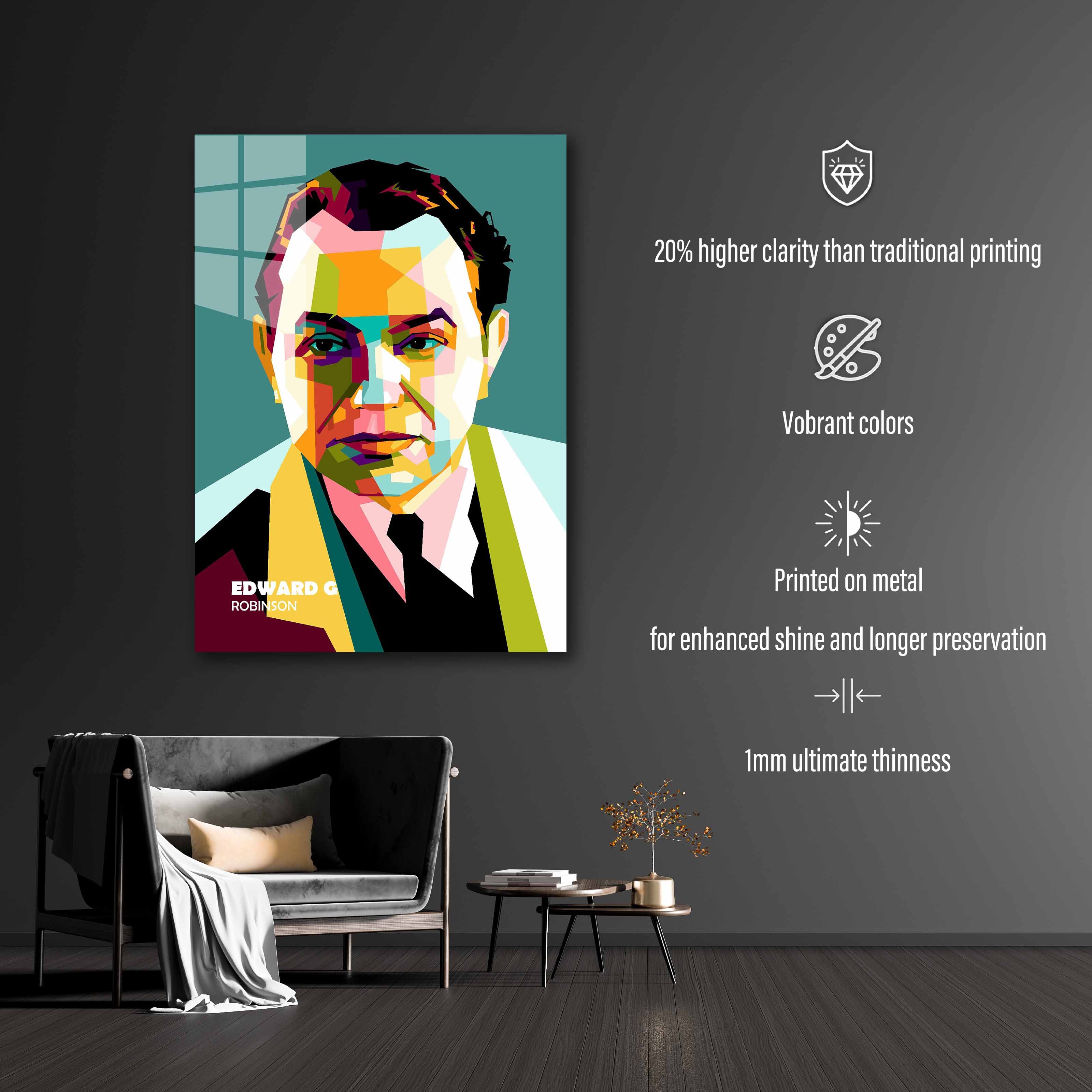 Legend actor movies Edwar G Robinson in wpap illustration