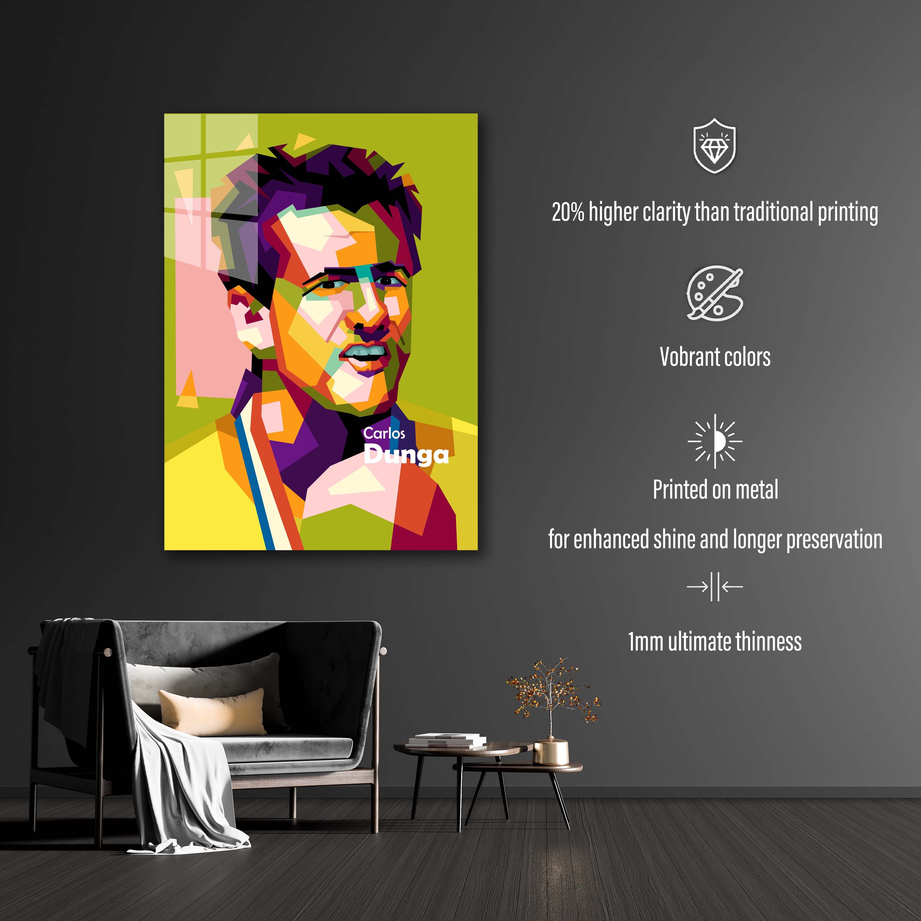 Legend football Brazil Carlos Dunga in wpap pop art