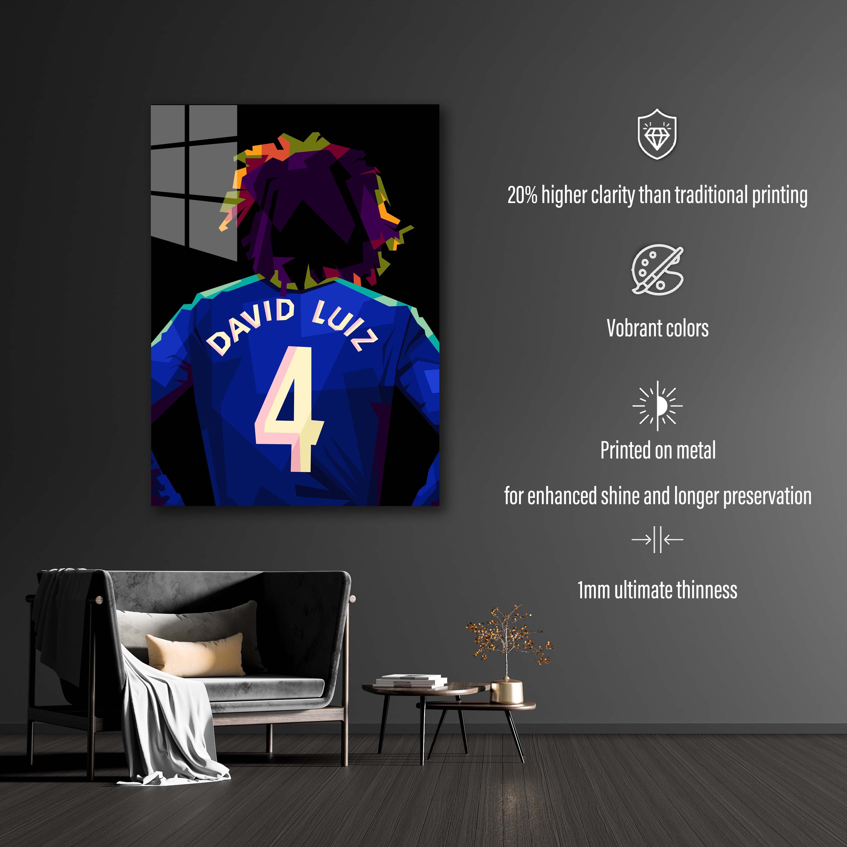 Legend football David Luiz in wpap art