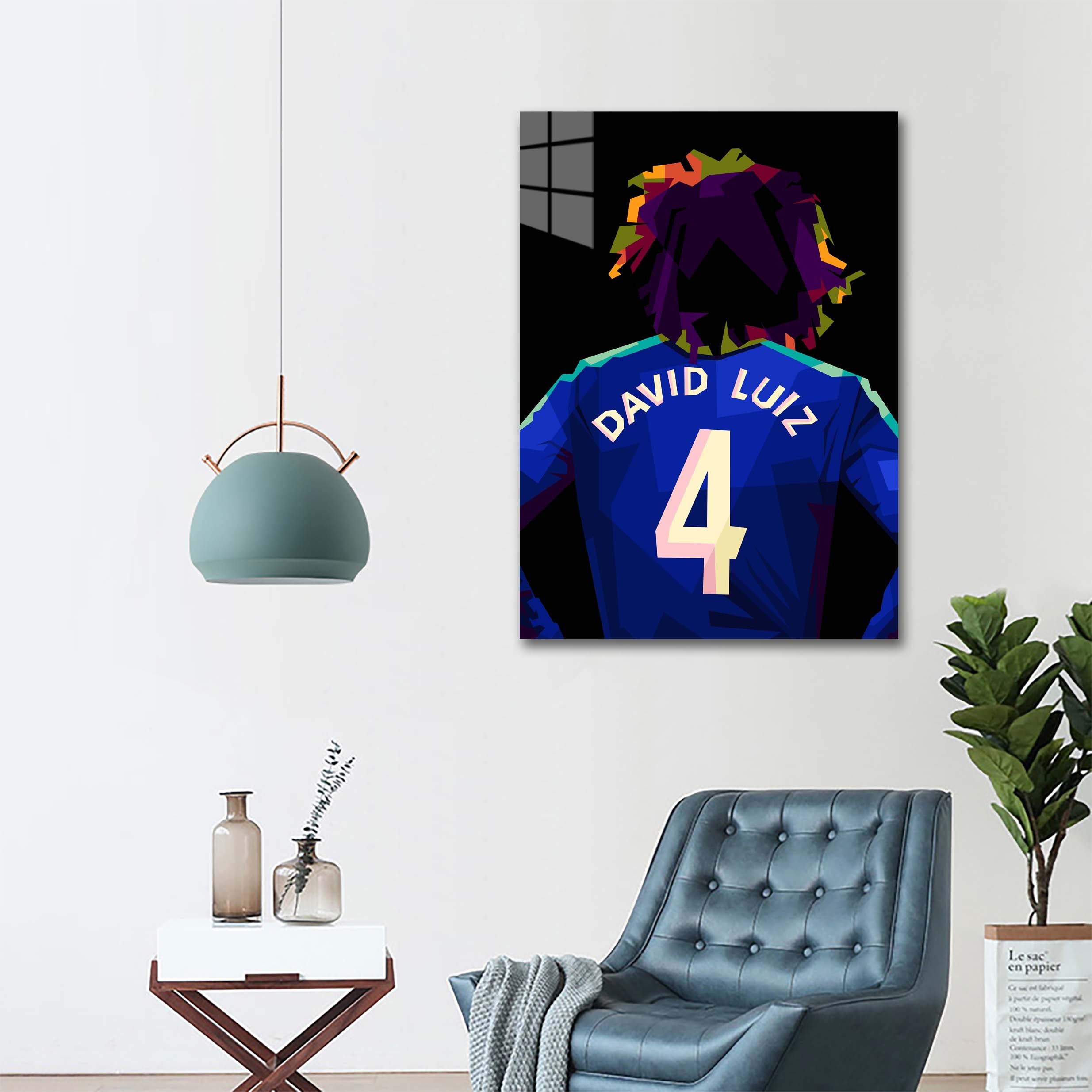 Legend football David Luiz in wpap art