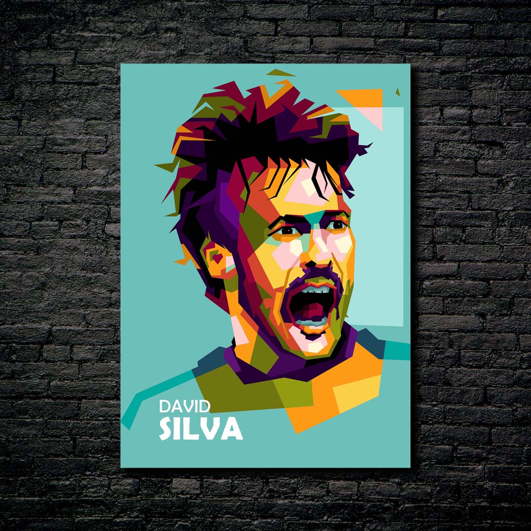 Legend football David Silva in amazing illustration