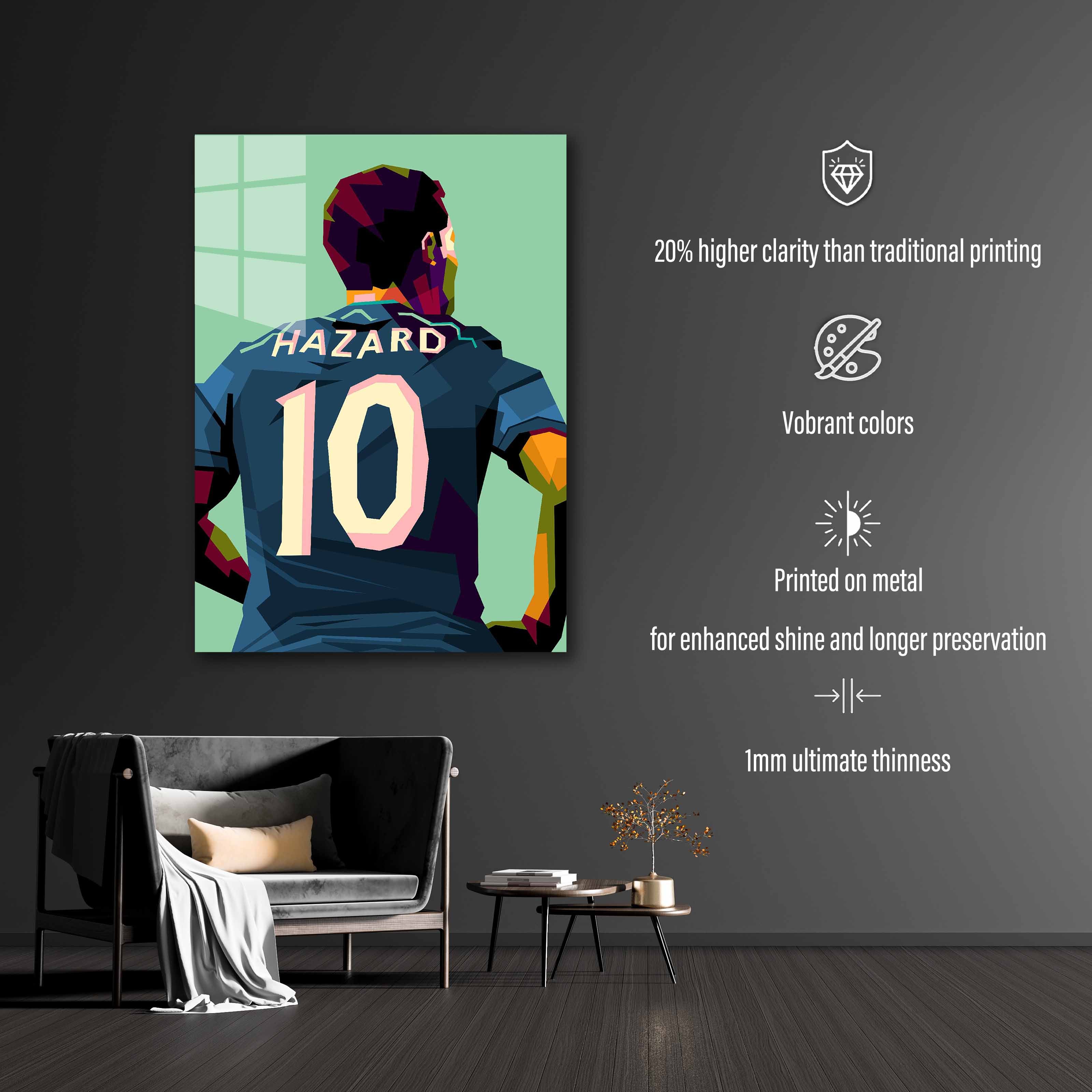 Legend football Eden hazard in wpap pop art